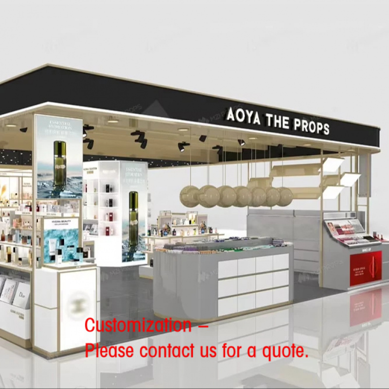 Luxury Skincare Shop - Kios Kosmetik Mewah Kustom, Rak Display