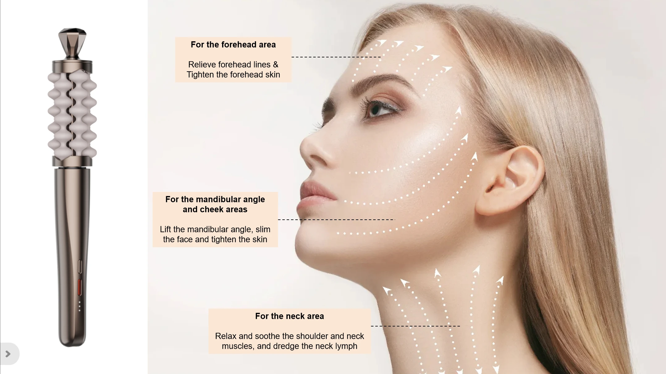 Tongkat Pijat Wajah Mewah Baru - Luxury Skincare Tools ulasan dan harga