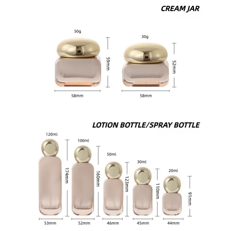 【Logo Custom】1 Buah Set Botol  - Luxury Skincare Logo ulasan dan harga